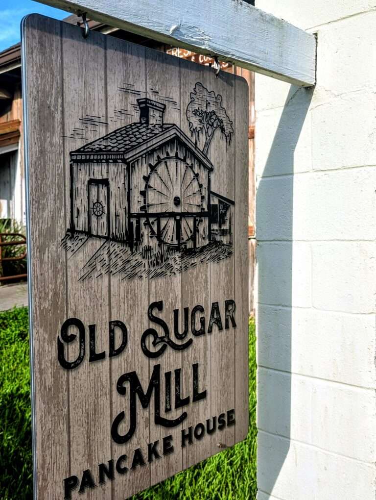 Old Sugar Mill Pancake House Sign