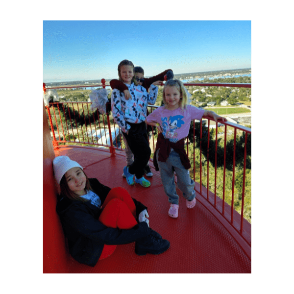 O&D with Penn & Grace at the top of the St. Augustine Lighthouse