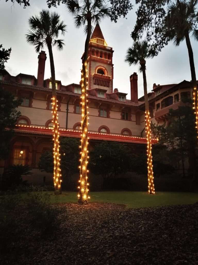 Flagler College during the Nights of Lights. Photo by Olivedom Designs