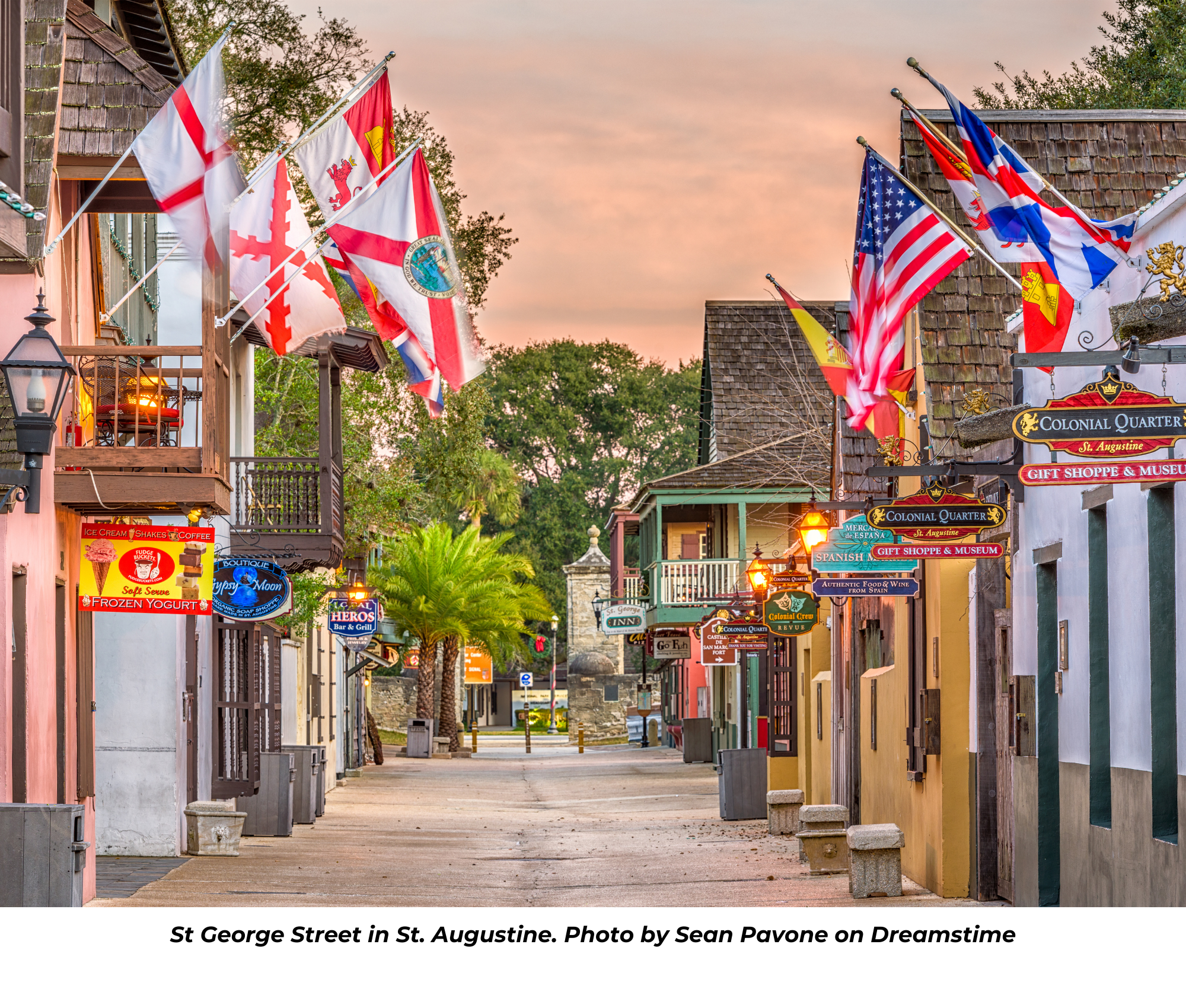 St George Street in St. Augustine. Photo by Sean Pavone on Dreamstime